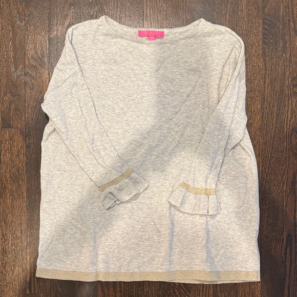 Lilly Pulitzer Gray Sweatpants with Gold Waistband - Picture 2 of 2